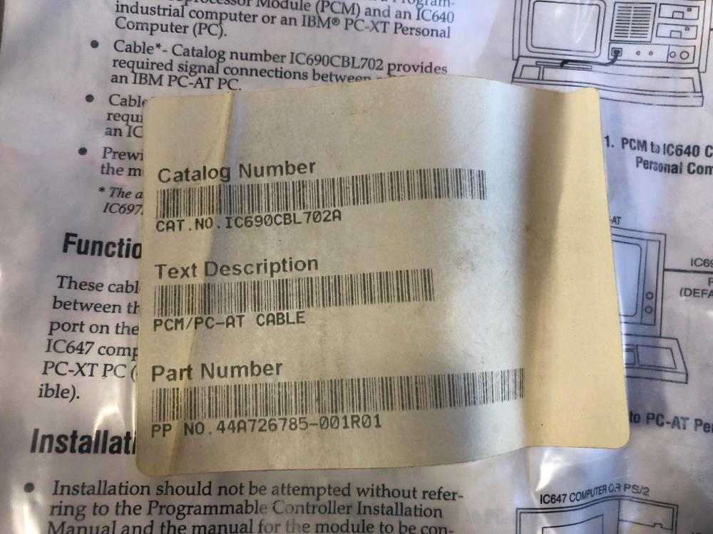 GE Fanuc Alphanumeric Display Coprocessor Module #IC697ADC701J with Cables